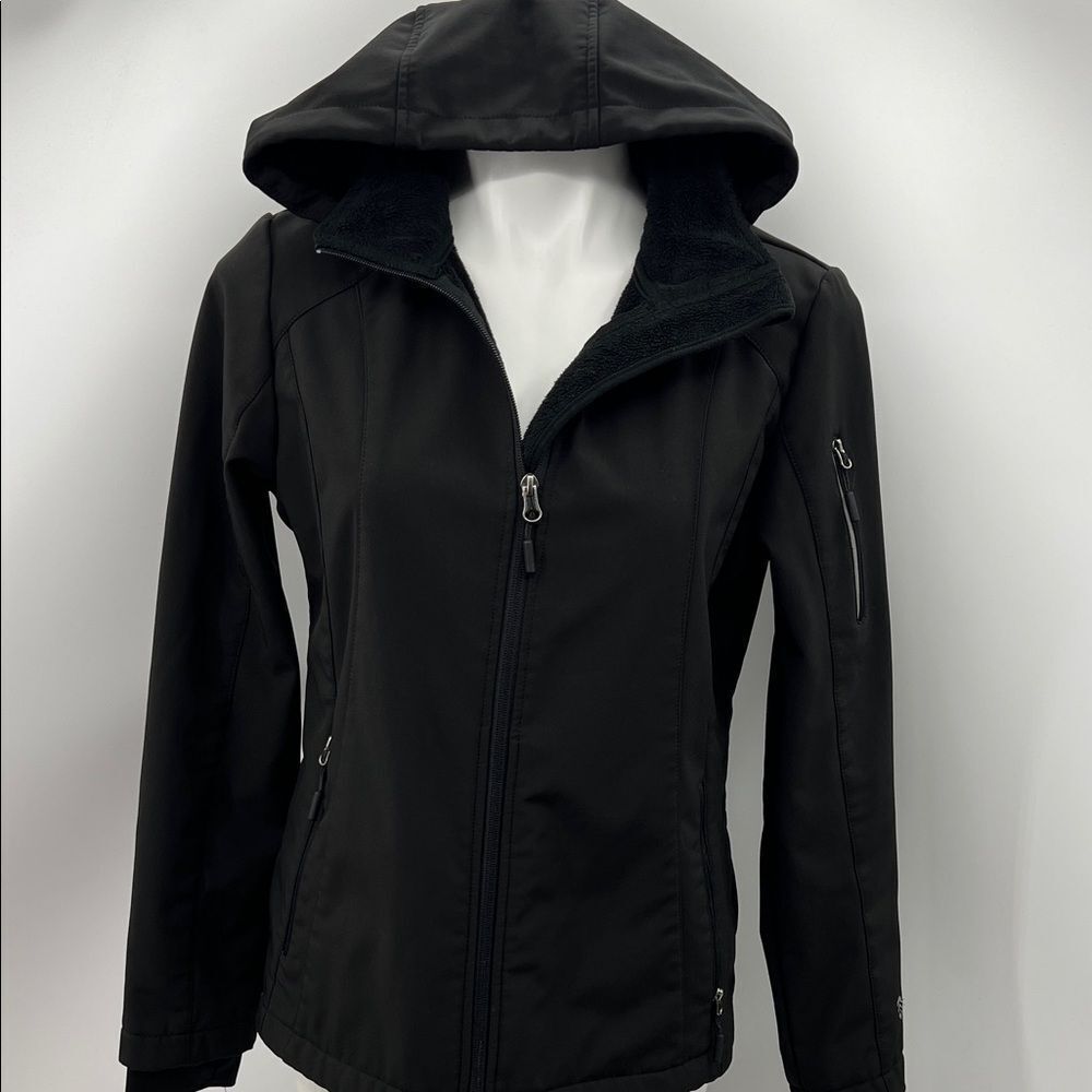 Free Country Women's Black Utility Hooded Thumbhole Jacket